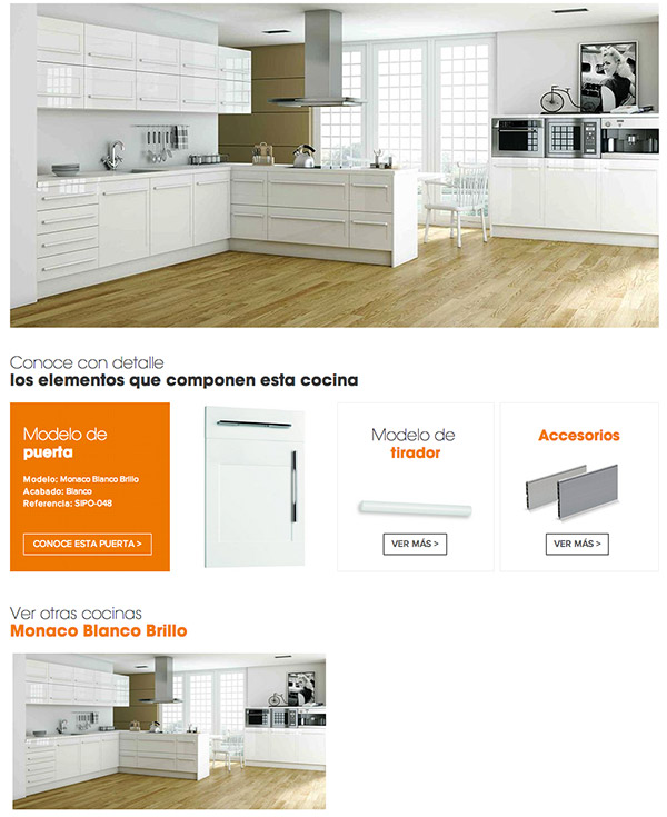 Imagen de un ejemplo de modelo de Cocinas.com