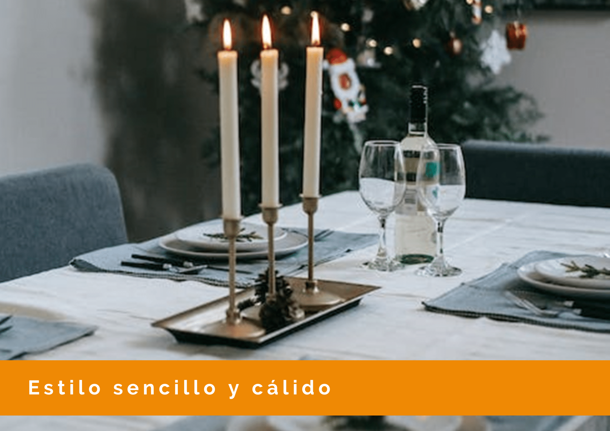 mesa cocina navidad estilo sencillo 