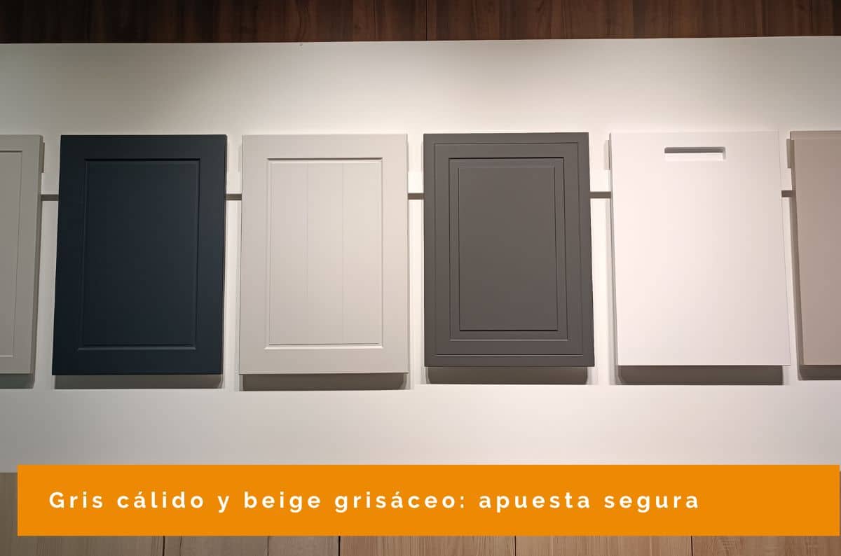 Cocinas de color gris y beige