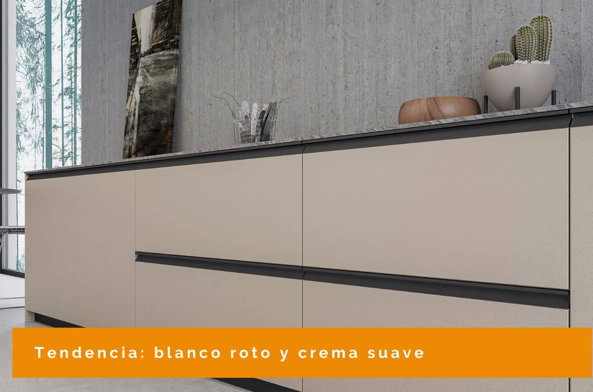 Colores de tendencia para cocinas: blanco y crema