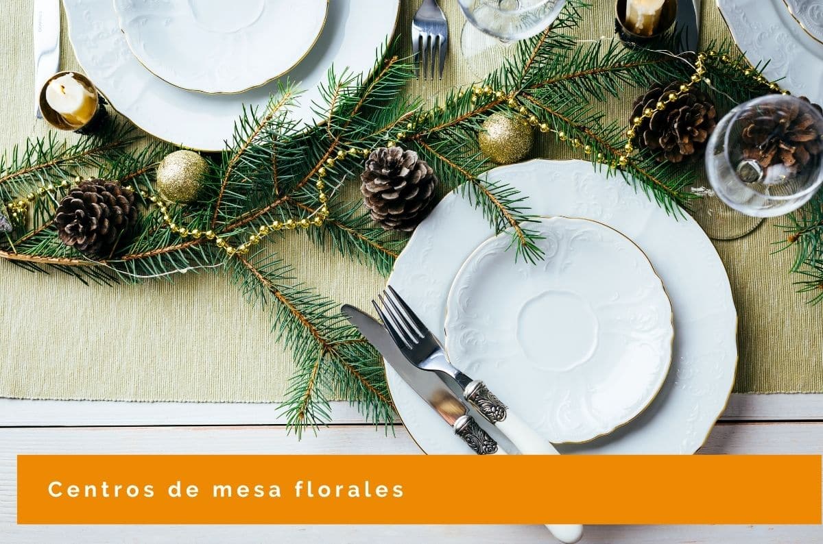 Centros de mesa navideños florales