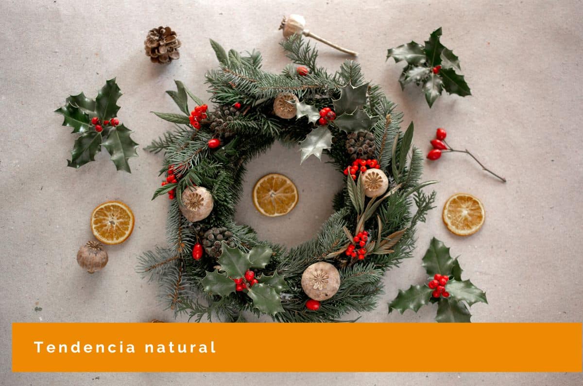 Centros de mesa navideños naturales