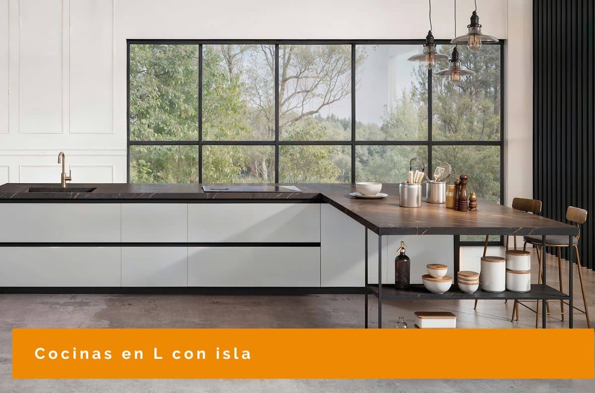 Cocinas con L en isla