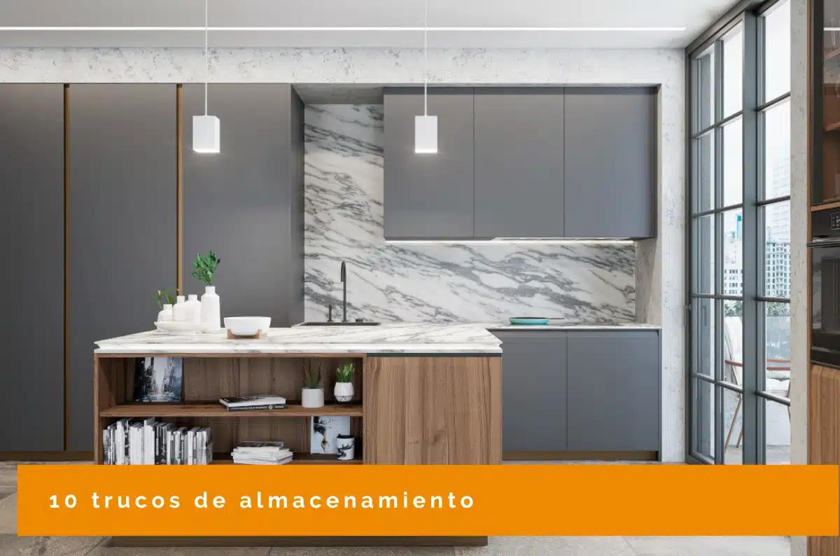 Trucos de almacenaje para una cocina lineal