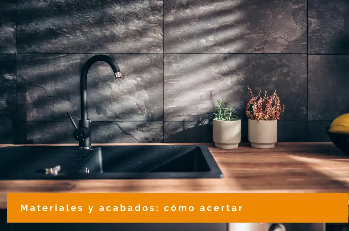 Materiales cocina negra mate