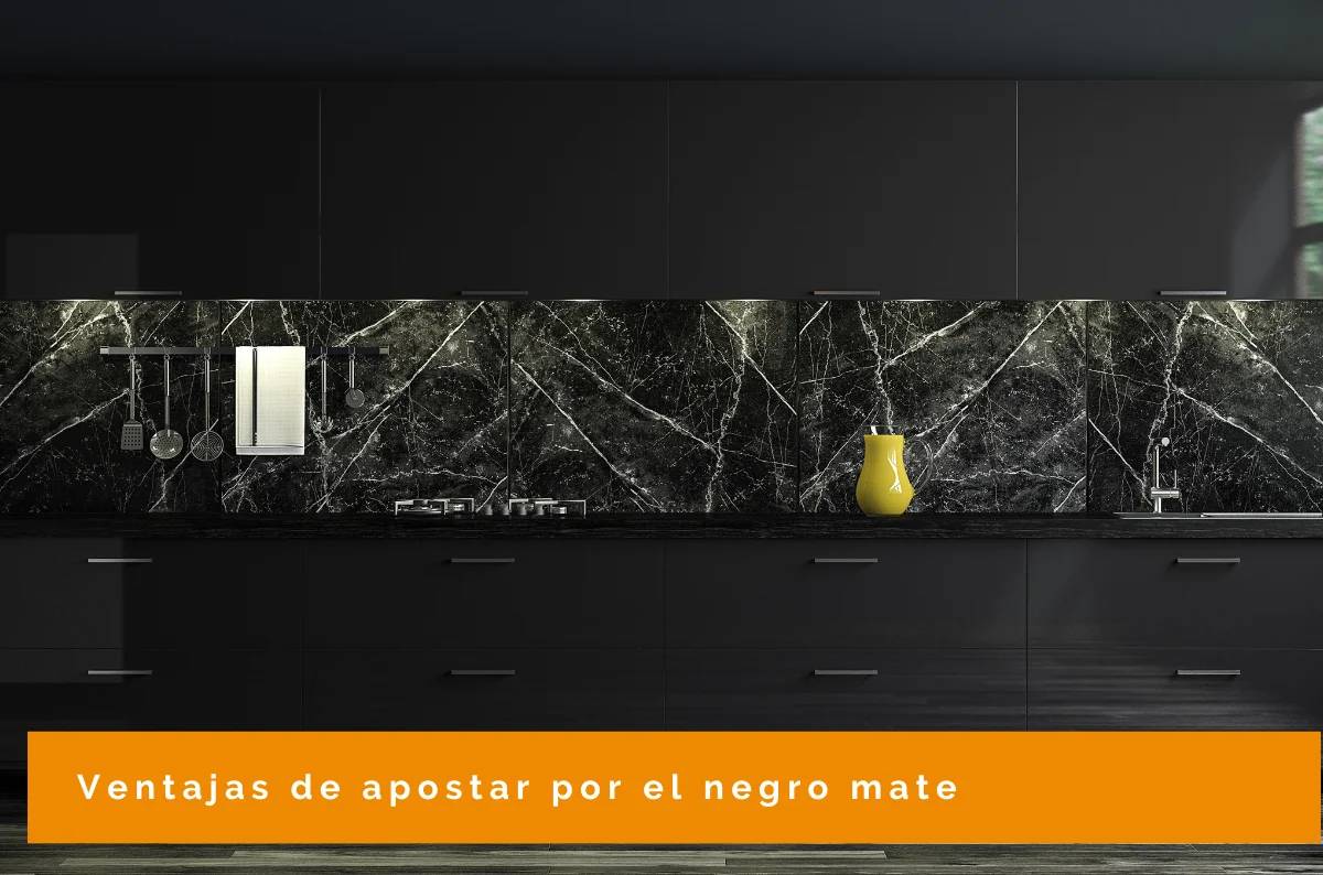 Ventajas cocina negra mate